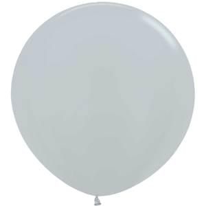 Metallic Silver 3&#39; Latex Balloons - 2ct