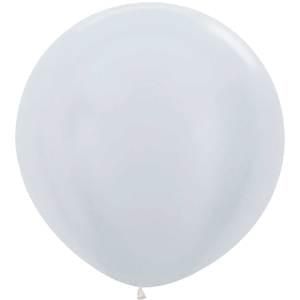 Pearl White 3&#39; Latex Balloons - 2ct