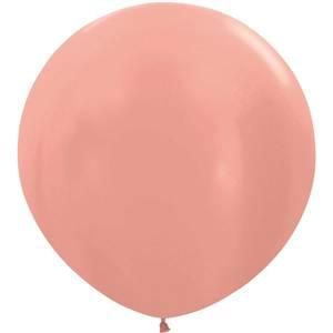 Metallic Rose Gold 3&#39; Latex Balloons - 2ct