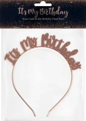 Its My Birthday Headband - Rose Gold
