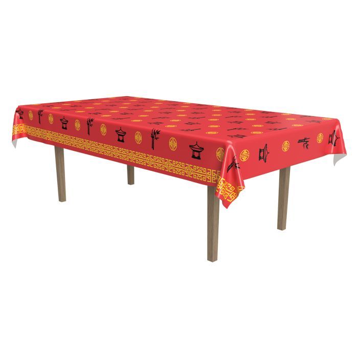 Asian Plastic Tablecover 54&quot;X108&quot;