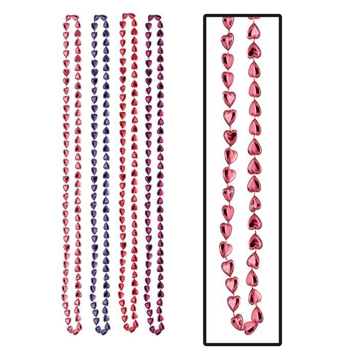 Candy Heart Valentine Beads 33&quot;