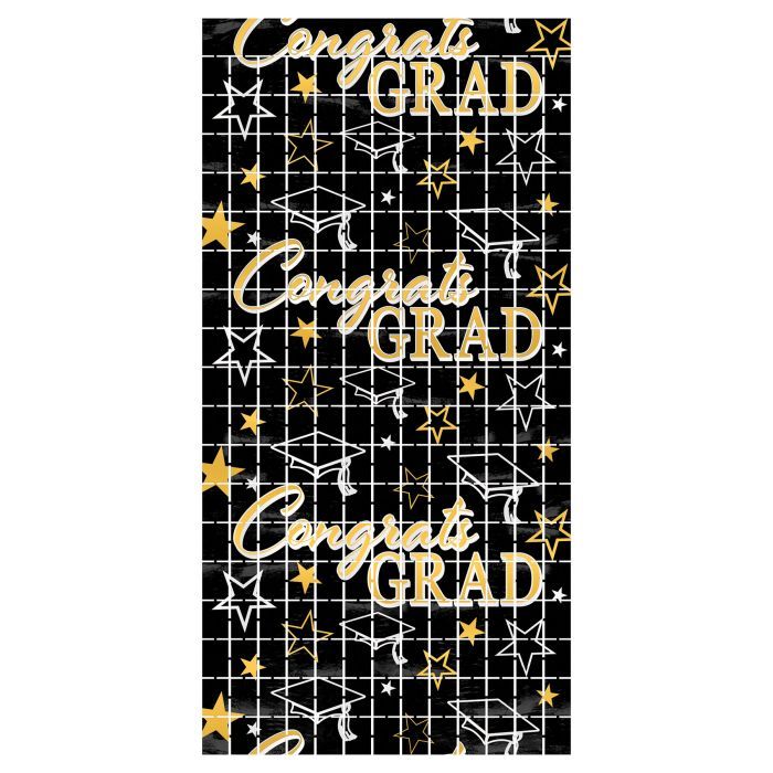 Congrats Grad Metallic Curtain 6&#39; 1/2&quot; x 3&#39; 2 1/4&quot;