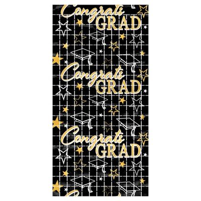 Congrats Grad Metallic Curtain 6&#39; 1/2&quot; x 3&#39; 2 1/4&quot;