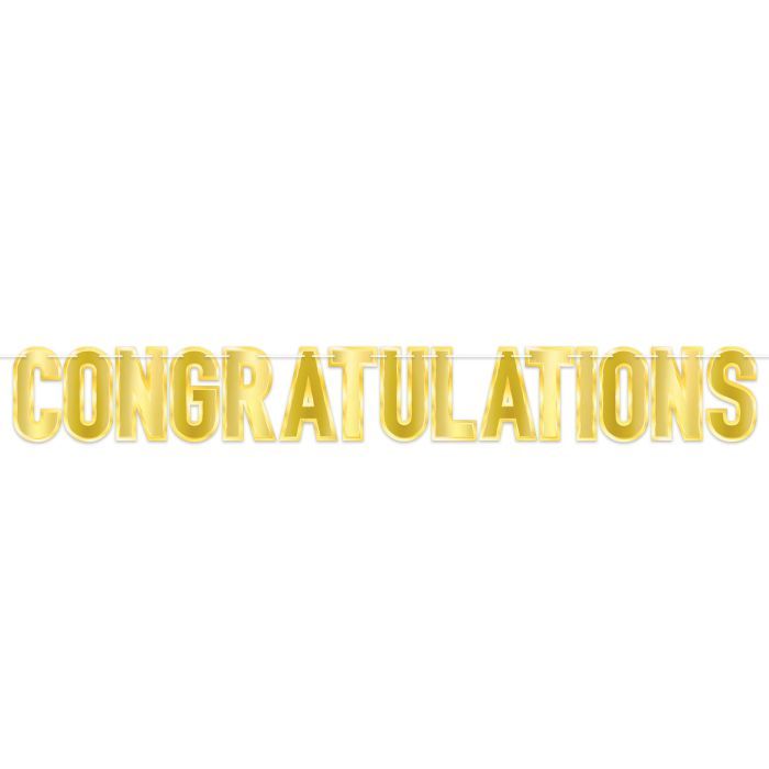 Congratulation Gold Foil Banner
