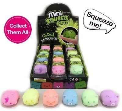 Glow in the Dark Mini Squeeze Pets - 24 Ct Box
