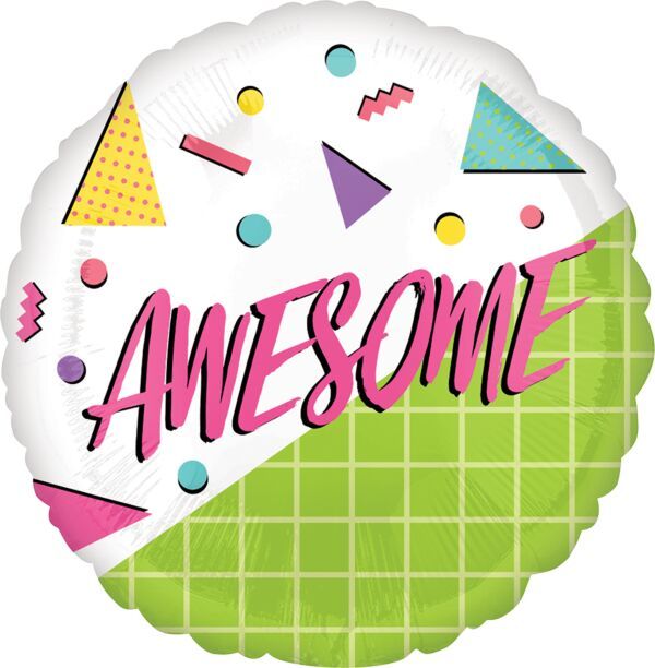 Awesome Party - 17&quot; Helium Filled Foil Balloon, Ribbon