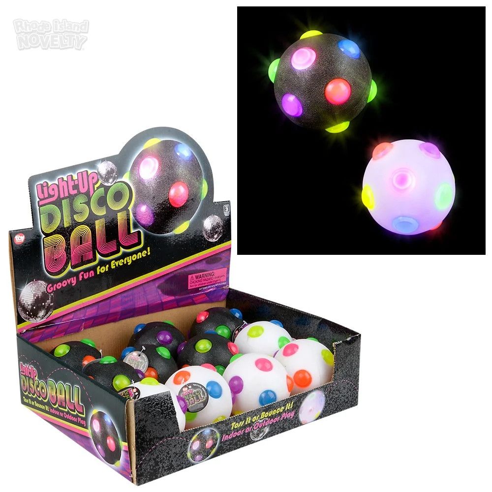 Light Up Disco Ball 4&quot; - 12 Ct Box
