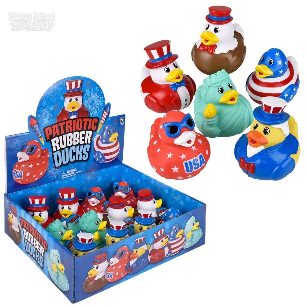 Patriotic Rubber Ducks 3.5&quot; - 12 Ct. Box