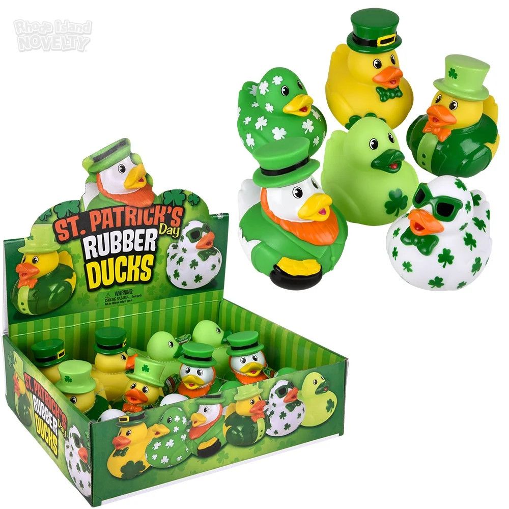 St. Patrick's Day Rubber Ducks 3.5" - 12 Ct Box