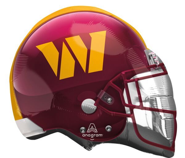 Washington Commanders Helmet - 21&quot; Hellium Filled Foil Balloon, Ribbon