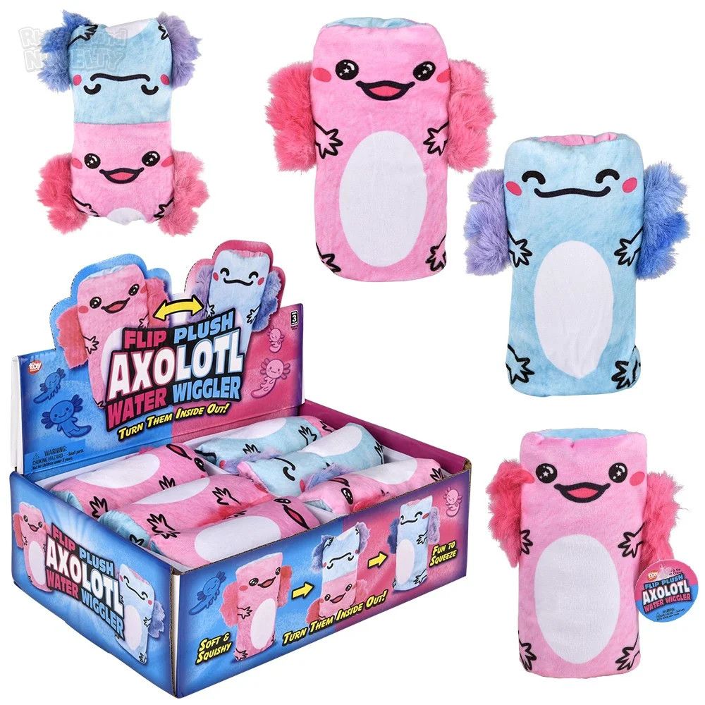 Flip Plush Axolotl Water Wiggler 5.5&quot; - 12 Ct Box