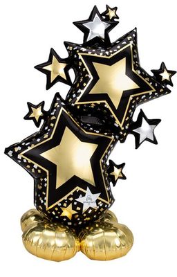 Star Cluster Black and Gold - 59&quot; Airloonz