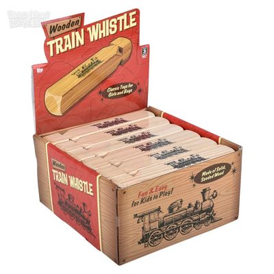 Wooden Train Whistle 7.5&#39;&#39; - 18 Ct Box