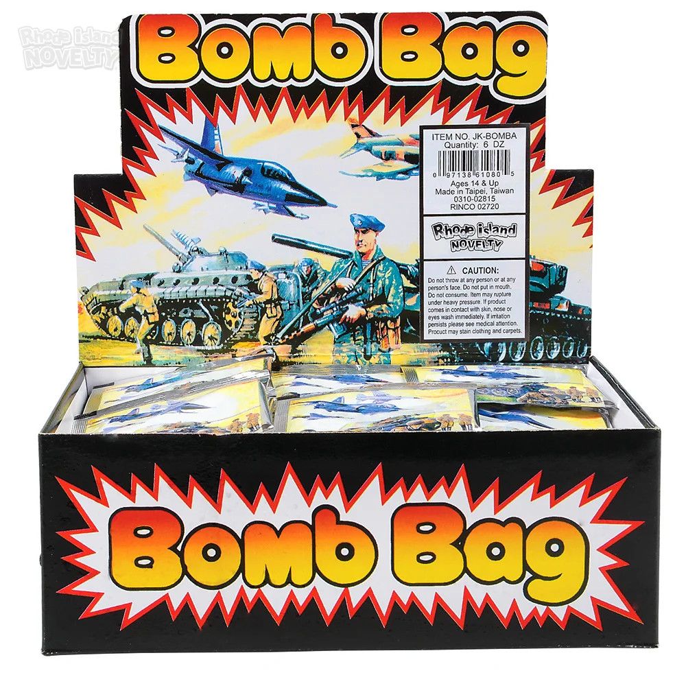 12 Pack Prank Bomb Bags – Army Style Exploding BANG! POW! – Fun Party Favors For Kids