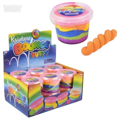 Rainbow Bouncing Putty 4&quot; - 12 Ct Box