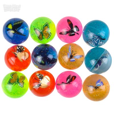 Butterfly Hi-Bounce Ball 1.75&quot; - 12 Ct Polybag