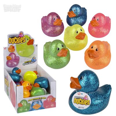 Glitter Rubber Ducks 3.75" - 12 Ct. Box