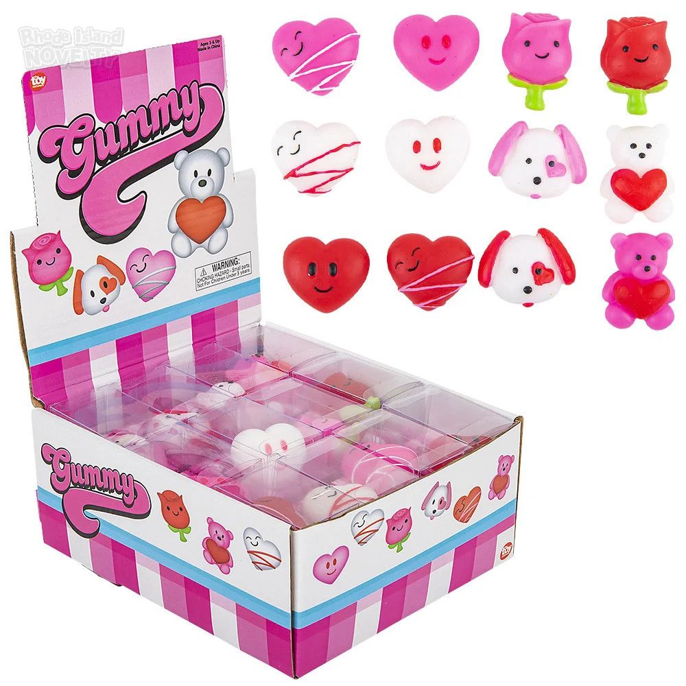 Valentine Gummy Chatacters 1.5" - 24 Ct Box