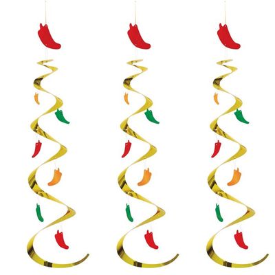 Chili Pepper Whirls 30&quot; - 3 Ct