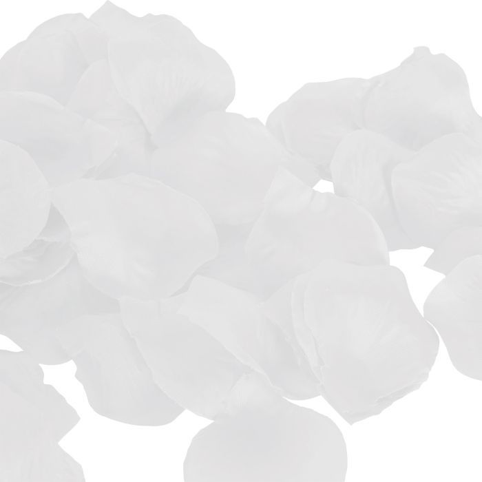 Fabric Rose Petals White 200ct