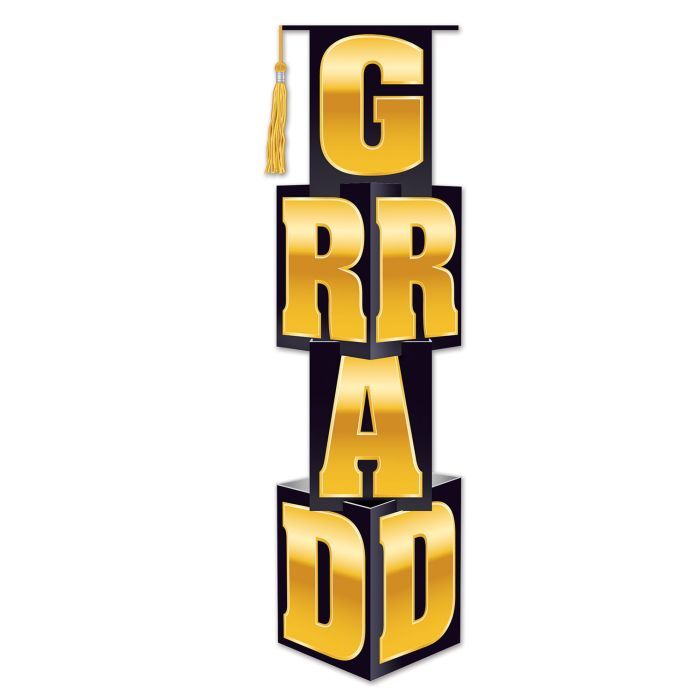 Grad Column Black/Gold 3&#39;9&quot; x 12&quot;