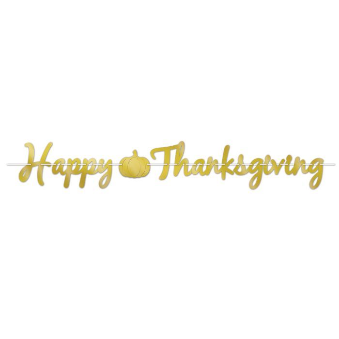 Happy Thanksgiving Foil Banner