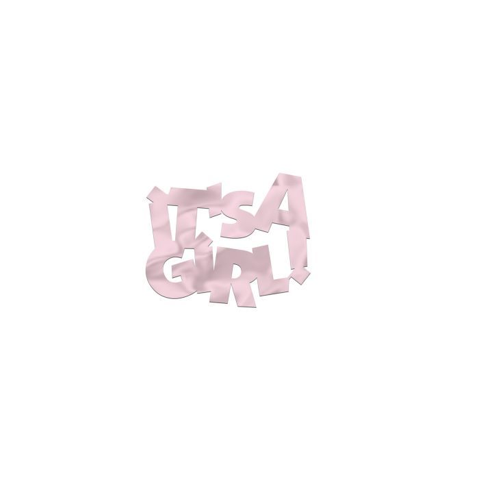 It&#39;s A Girl - Jumbo Pink Confetti 6 Ct Pkg