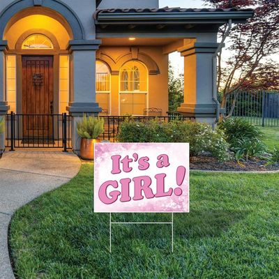 It&#39;s a Girl - Plastic Yard Sign 11½&quot; x 15½&quot;