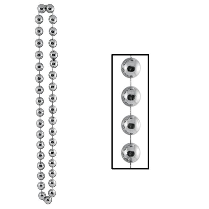 Jumbo Bead Necklace - Silver