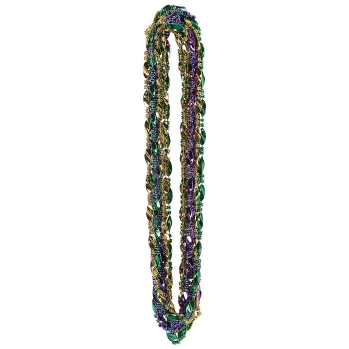 Mardi Gras Swirl Beads - 12ct - 33"