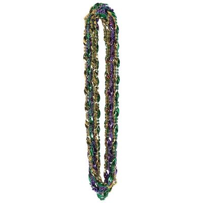 Mardi Gras Swirl Beads - 12ct - 33"