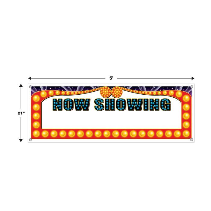 Now Showing - Banner 5&#39; x 21&quot;
