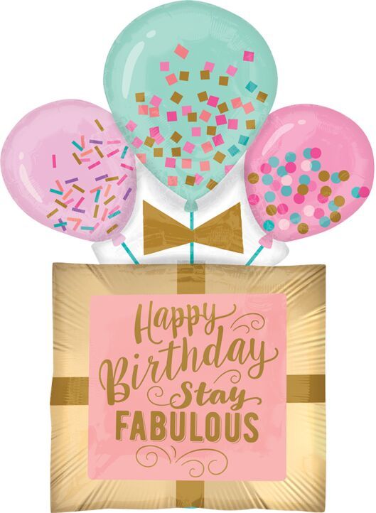 Fabulous Bday Gift- 32&quot; Helium Filled Foil Balloon, Ribbon