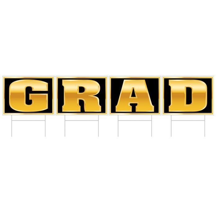 Plastic Grad Yard Sign