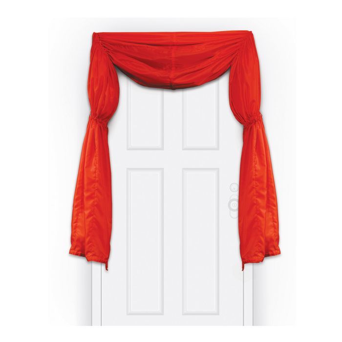 Red Curtain / Bunting Fabric 12&#39;