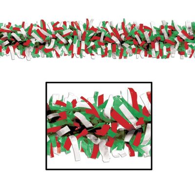 Tissue Festooning - Red White and Green 25&#39;