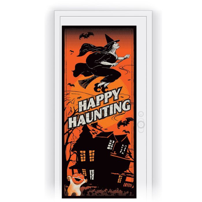 Vintage Halloween Door Cover 30&quot; X 72&quot;