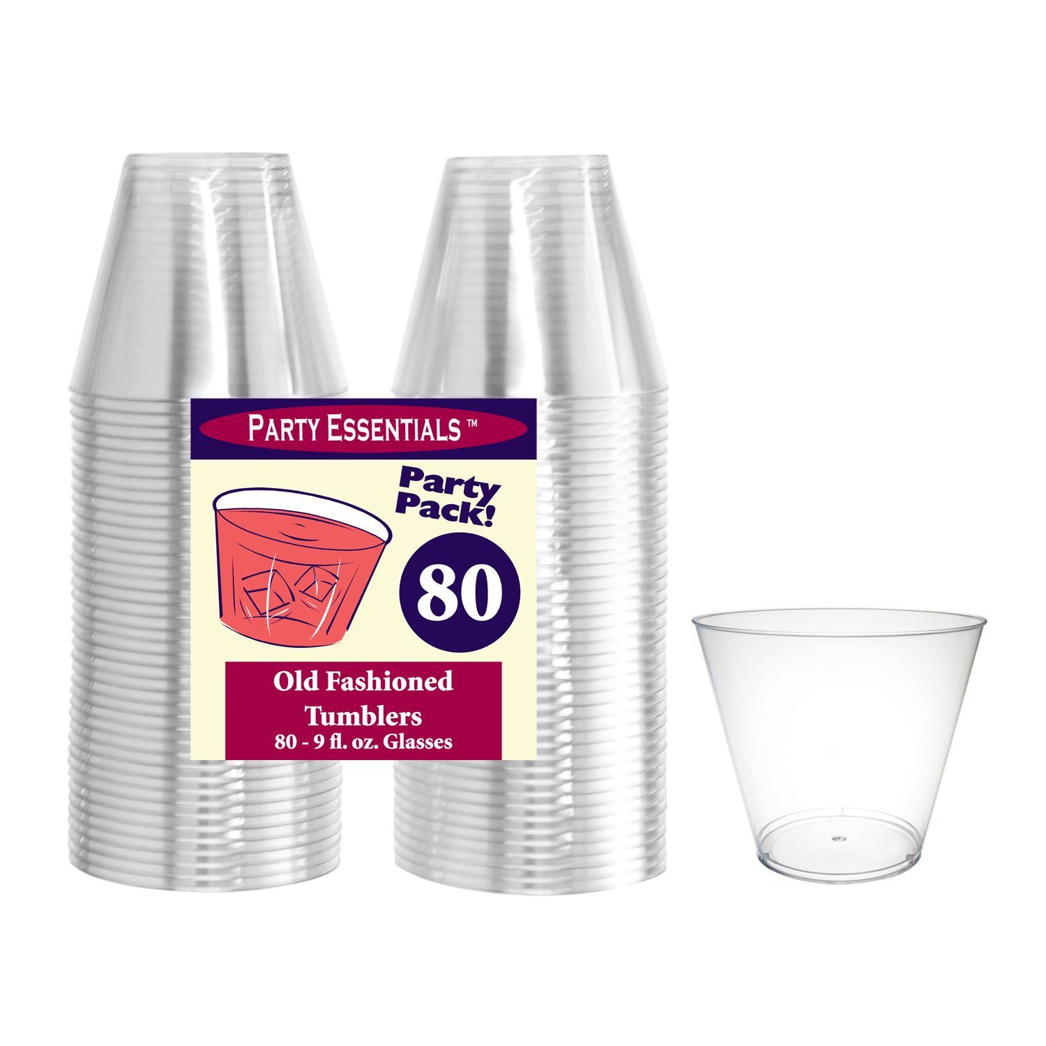 9 oz Tumblers - Clear 80 Ct