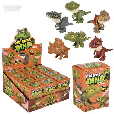 Mini Biting Dinosaur 2.5&quot; - 12 Ct Box