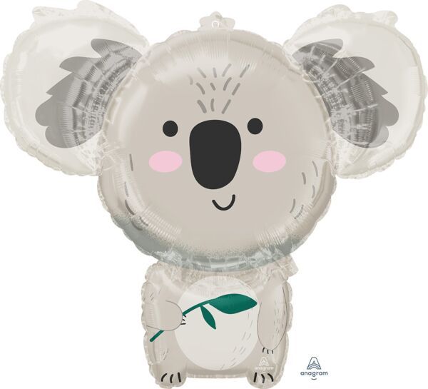 Koala Bear - 28&quot; Helium Filled Foil Balloon, Ribbon