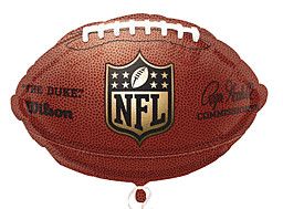 NFL Football - 18&quot; Helium Filled Foil Balloon, Ribbon
