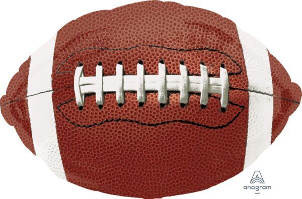 Game Time Football - 31&quot; Helium Filled Foil Balloon, Ribbon