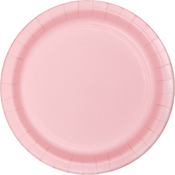 7&quot; Paper Dessert Plate Classic Pink 24 Ct