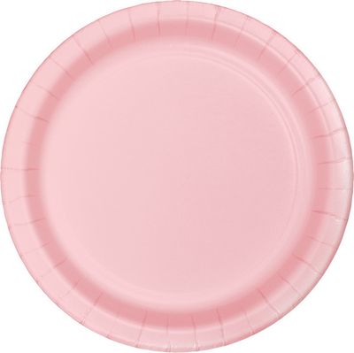 7&quot; Paper Dessert Plate Classic Pink 24 Ct