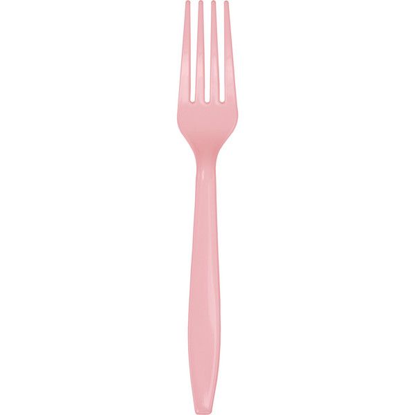 Plastic Forks Classic Pink 24 Ct