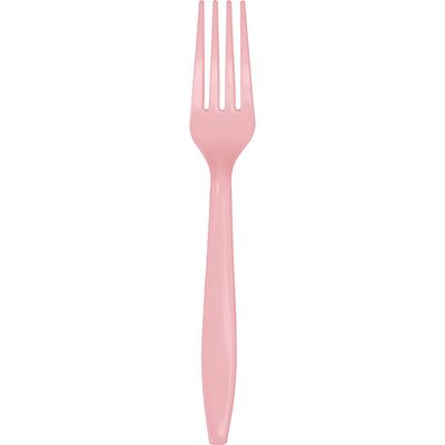 Plastic Forks Classic Pink 50 Ct