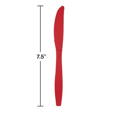 Plastic Knives Classic Red 24 Ct