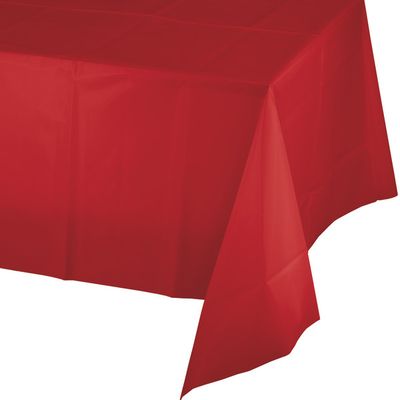 Rect Plastic Tablecover Classic Red 54&quot; x 108&quot;
