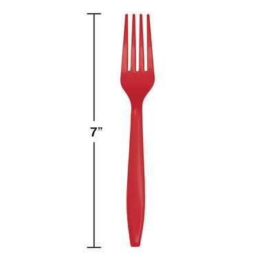 Plastic Fork Classic Red 50 Ct